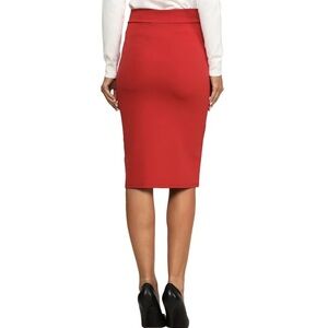 Urban Planet Stretchy Red Pencil Skirt with Tie Bow Small NEW